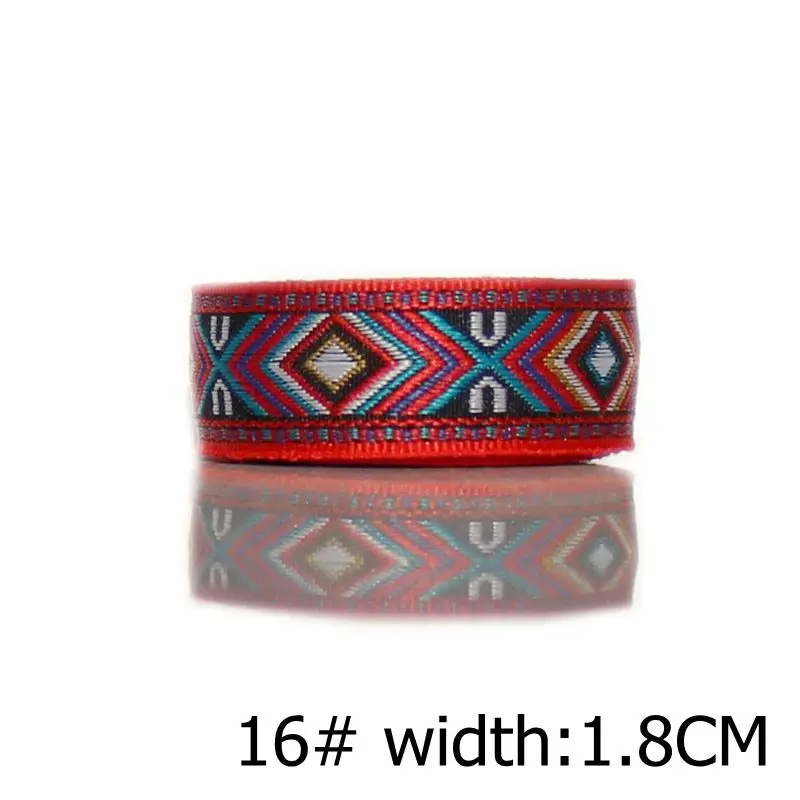 16-- 1.8CM 8 ярдов/партия, Новое поступление, национальная жаккардовая лента для одежды, на заказ, сделай сам, ручная работа, для шитья, собачий ошейник, декоративные серьги, аксессуар, кружево - Цвет: 16-- 1.8CM