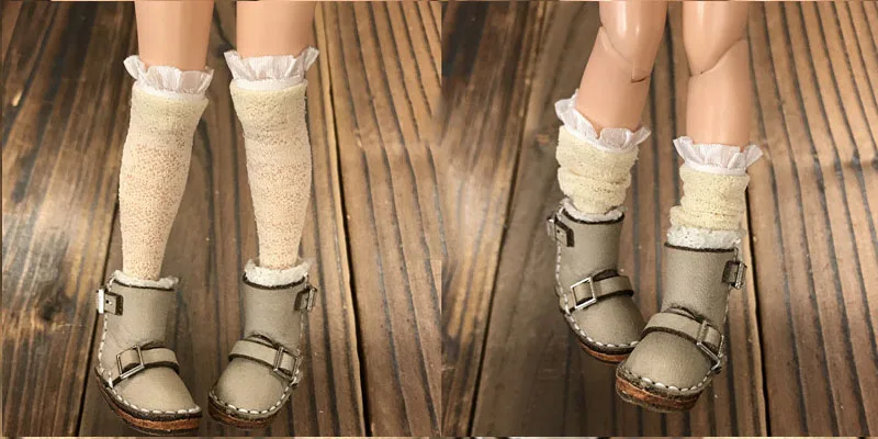 1 пара кружевных чулок для кукол Blythe 1:6, носки для Барби, Гольфы выше колена для куклы Momoko OB Azone 1/6