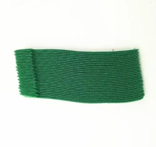 Green 15cm 20 шт многоразовая текстильная застежка с отверстиями для ушей Т-образная клейкая крепежная лента самоклеящийся крючок и петля крепежа волшебная лента галстук - Цвет: Green 15cm