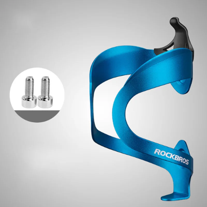 Style 1 Blue Holder ROCKBROS велосипедный велосипед велосипедный держатель для бутылки с водой клетка стойка алюминиевый держатель и регулируемое оборудование Крепление Адаптер руль зажим - Цвет: Style 1 Blue Holder