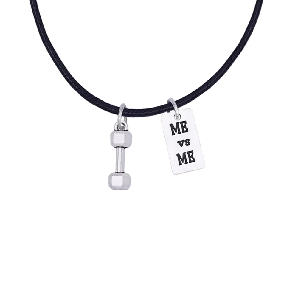 Сплав античный посеребренный штанги Спортивное ожерелье вдохновение ювелирные