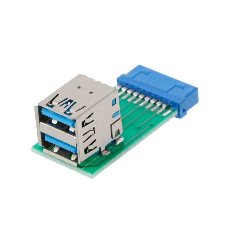 Внутренний 20Pin до 2 USB 3 0 Женский адаптер конвертер PCB плата расширитель