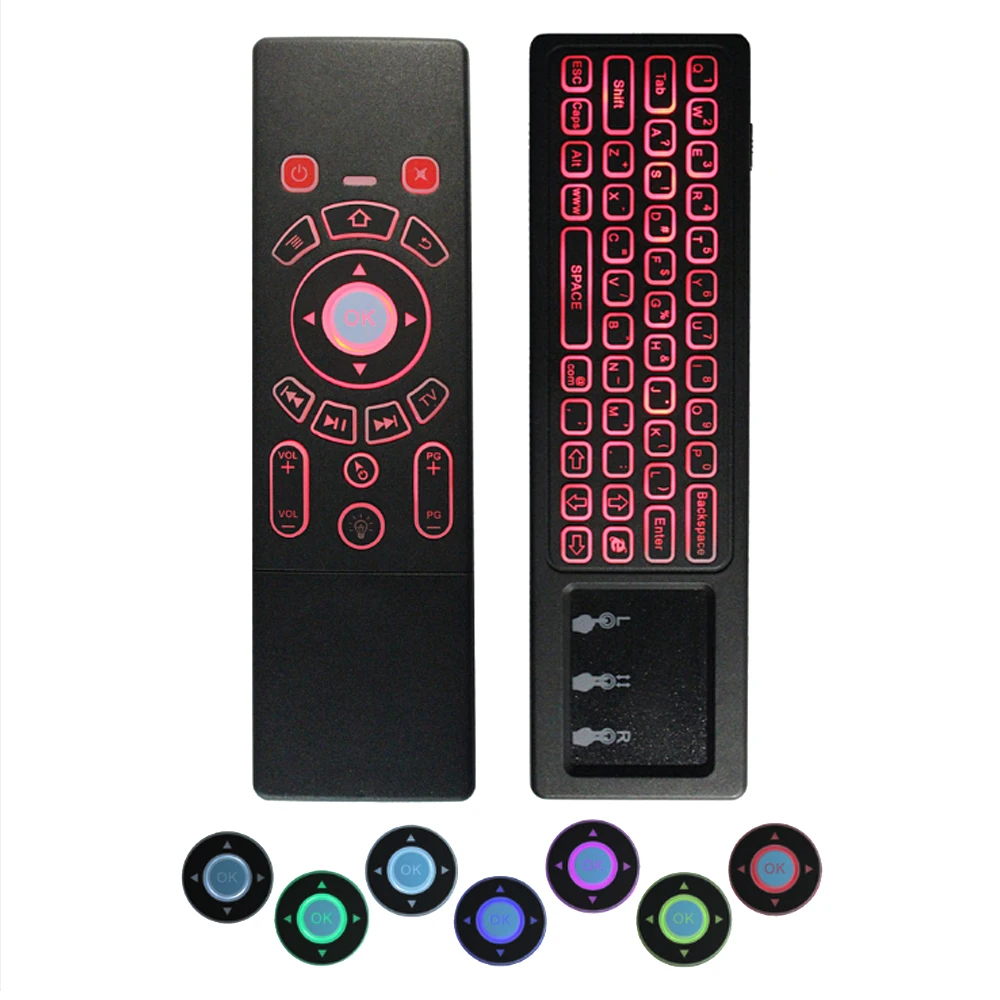 Air Mouse Colorful Version 2.4G TV Box Control With Wireless Keyboard Remote Controller Battery T6 63 Key USB Home | Электроника