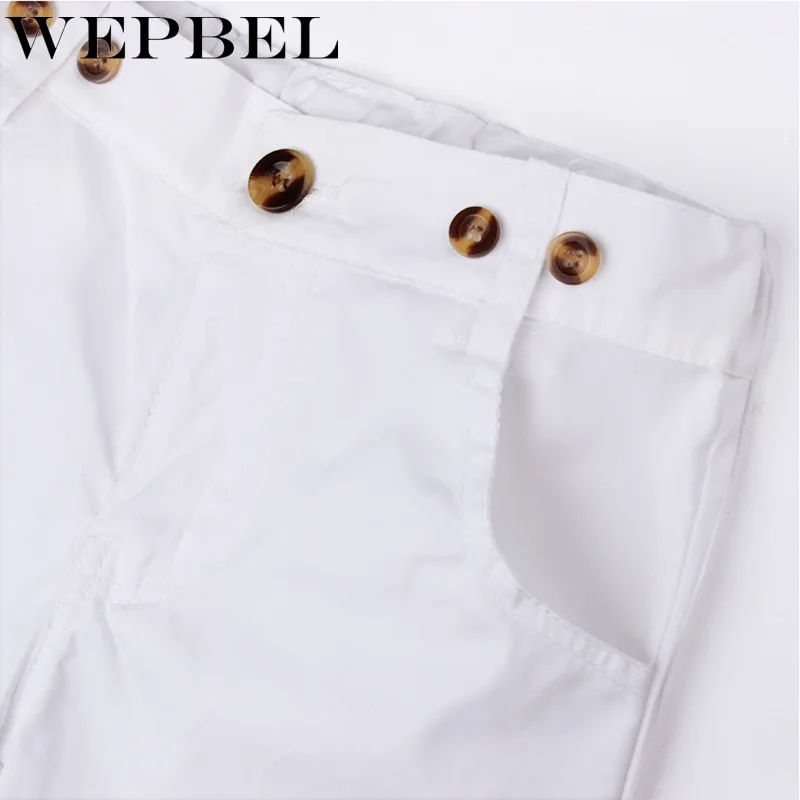WEPBEL/комплекты летней одежды для детей модная футболка с буквенным принтом
