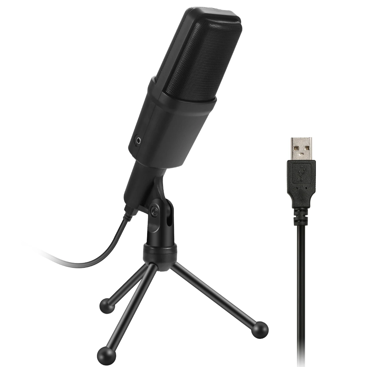 LEORY Профессиональный DC 5 в микрофон USB проводной кардиоидный Студийный конденсаторный микрофон мгновенный микрофон для ПК записывающий высокого качества