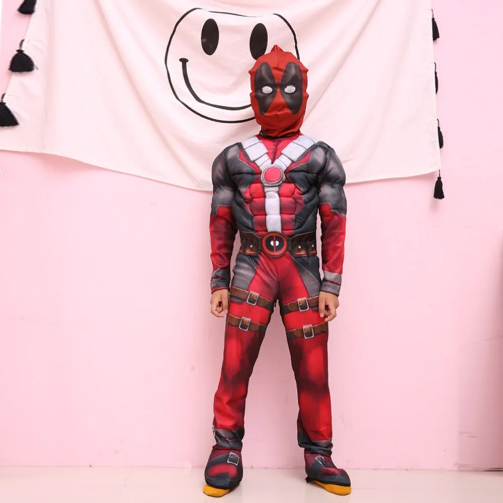 Костюм для косплея Для Мальчиков Marvel's Avengers deadpooly детский облегающий костюм
