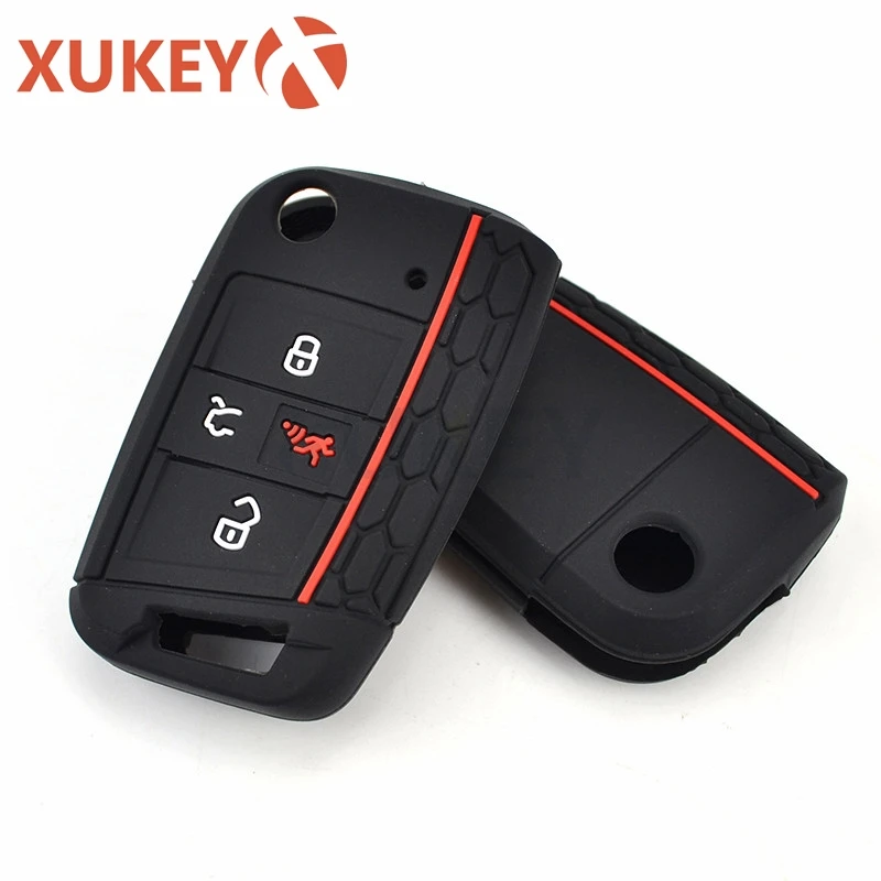 Силиконовый чехол для ключей Fob для VW Golf Polo Tiguan Passat Atlas для Skoda Superb Kodiaq Octavia для сиденья Ateca Leon чехол для пульта дистанционного управления