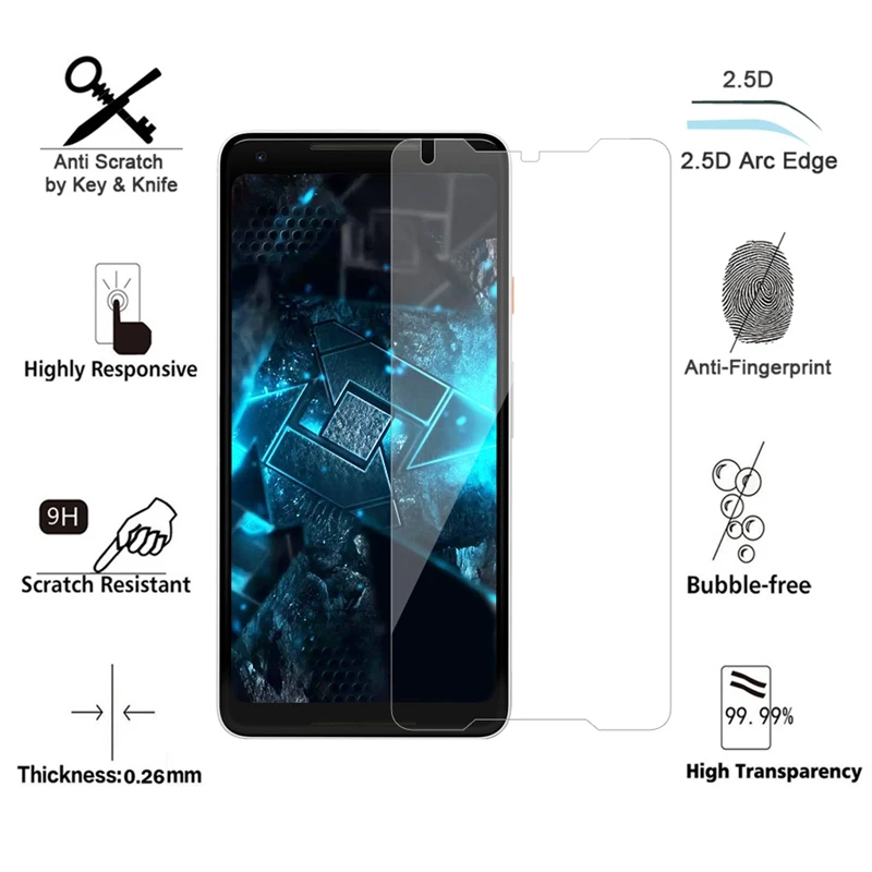 REAOOM 2.5D Защитная стеклянная пленка для Google Pixel 2 XL защита экрана с изогнутыми