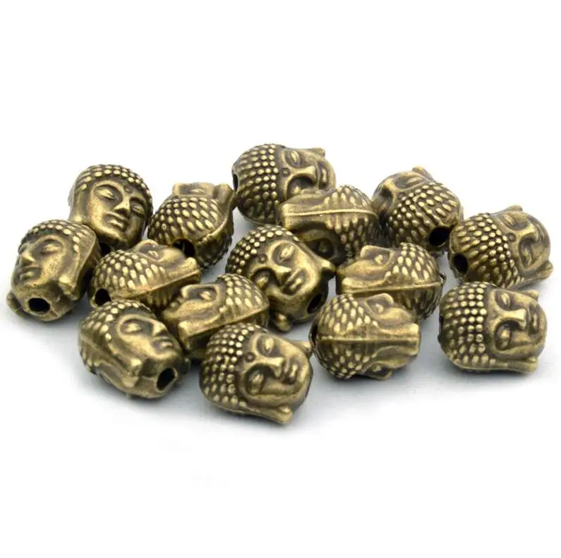 RF bronze 10mm 10pcs 8 мм, 100 шт./лот, винтажные бронзовые и золотые бусины с узором в виде колеса, тибетские серебряные бусины для изготовления браслетов и ювелирных изделий - Цвет: RF bronze 10mm 10pcs