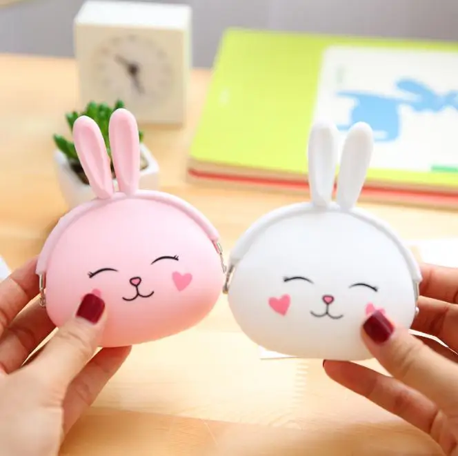 Kawaii детская сумочка для девочек мягкий силиконовый массажер с длинными ушками