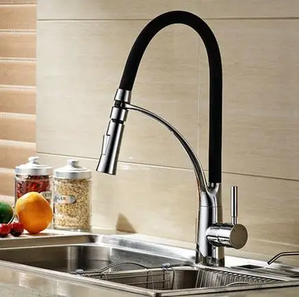 Светодиодный кухонный смеситель вращающийся кран с креплением двойная Лейка для