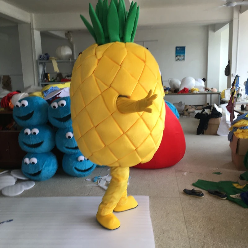 Adult Custom Fruit Pineapple Mascot Costumes for Party Free Shipping