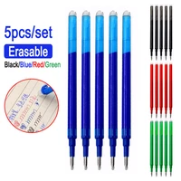 0 7mm 0 5mm erasable pen refill slide press washable handle blue black 8 color ink stationery rods retractable erasable gel pens