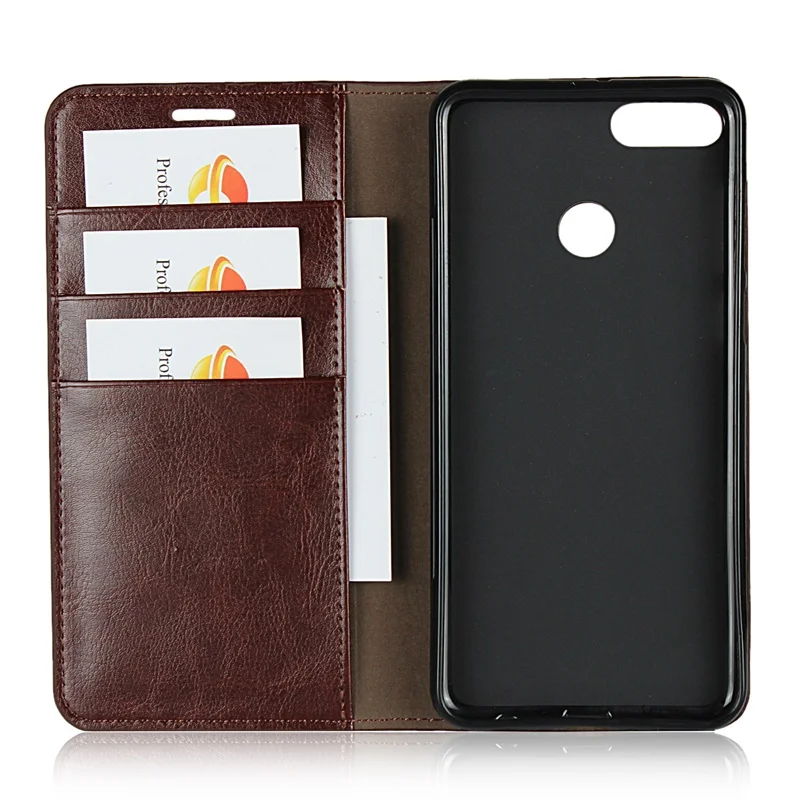 

Case For Huawei Y9 2018 Flip Cover fundas For Huawei Y9 2018 case High quality Genuine Leather Wallet Bags Soft case kimTHmall