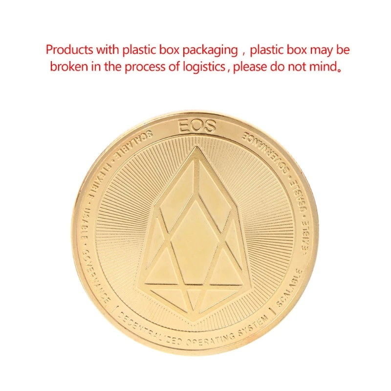 Памятная монета EOS цифровая валюта Серебряная Золотая Коллекция Художественный
