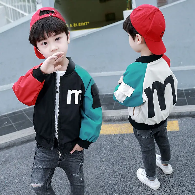 Модные уличные куртки INS для маленьких мальчиков модель осенне зимняя куртка в