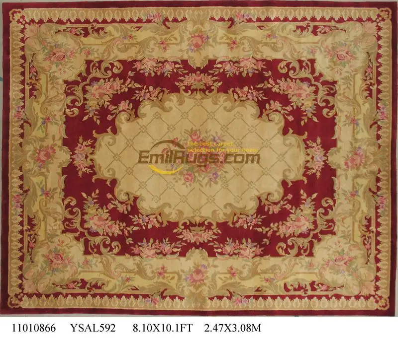 Плотный и плюшевый шерстяной ковер Savonnerie