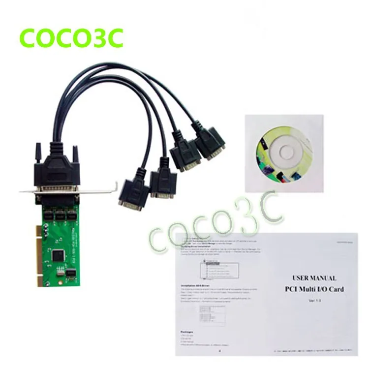 

IOC845 PCI 4 ports Serial PCI card Multi RS232 DB9 COM port to PCI adapter IO Card with low profile bracket