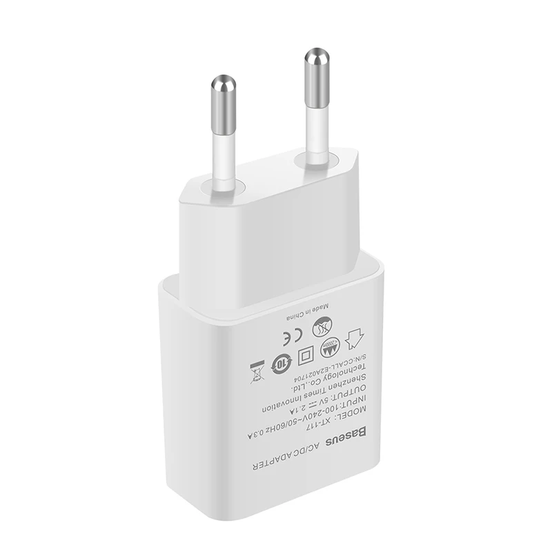 Baseus USB зарядное устройство для iPhone 8 7 ЕС вилка Дорожное настенное зарядное устройство для samsung S9 huawei Xiaomi Mi зарядное устройство для мобильного телефона адаптер