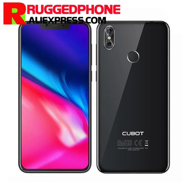 Cubot P20 Android 8,0 19:9 Нотч экран 4 Гб 64 Гб 6,18 ''MT6750T восьмиядерный смартфон 4000 мАч 2246*1080 20 Мп+ 2.0MP 4G телефон