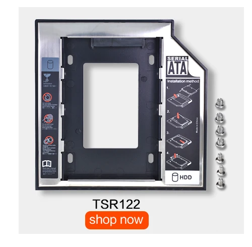 Универсальный Optibay 2nd HDD Caddy 12,7 мм SATA 3,0 CD DVD для HDD CD-ROM адаптер для 2,5 ''7/9/9. 5/12. 5 мм чехол для SSD, HDD корпус