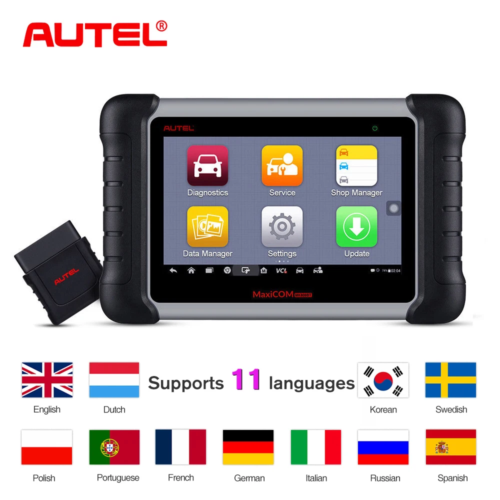 Autel MaxiCOM MK808BT OBD2 автомобильный диагностический инструмент Автомобильный сканер функции EPB/IMMO/DPF/SAS/TMPS сброс лучше, чем mk808