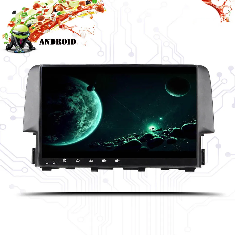 Восьмиядерный 4 ГБ android 9 0 автомобильный dvd gps плеер для honda civic 2016 2017 2018 кассета + 64 с