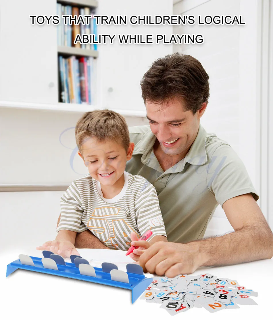Родитель-ребенок интерактивные Rummy карточные игрушки игры портативная цифровая настольная игра Mahjong логическая Семейная Игра-Головоломка для путешествий