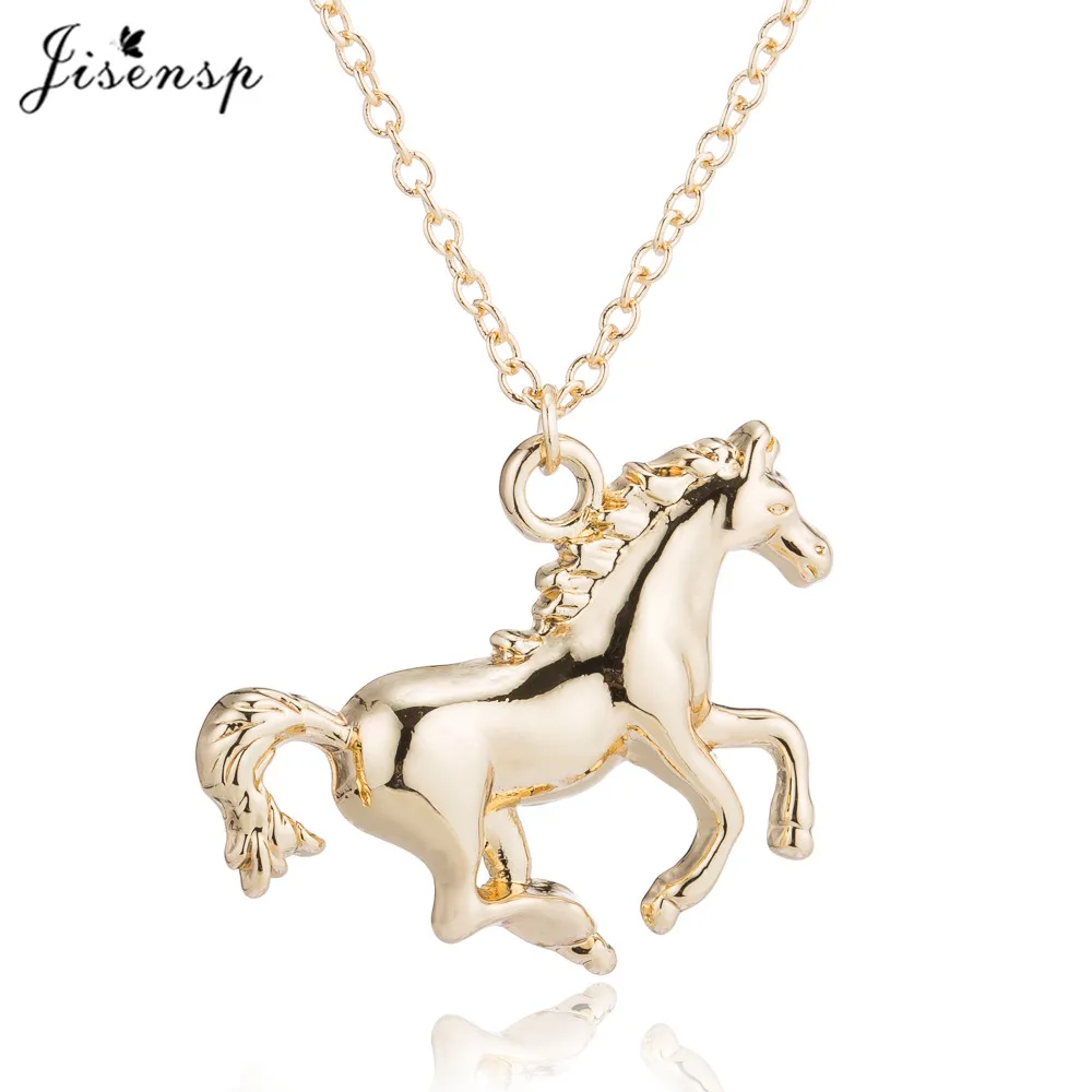 Jisensp 2019 New Arrival Swift Horse Pendant Necklace Fashion Jewelry for Women Men Lucky Running Long Chain Gift | Украшения и