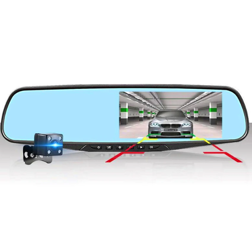 LiisLee HD 1080P Автомобильный видеорегистратор зеркало 4 3 дюймов для TOYOTA Camry Авто