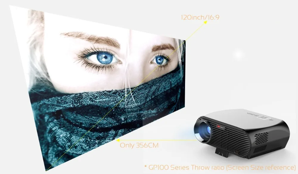 Everycom GP100 до 3500 люмен светодиодный проектор Full HD WiFi Android 4K видео Proyector опция Android Smart WiFi проектор домашний кинотеатр