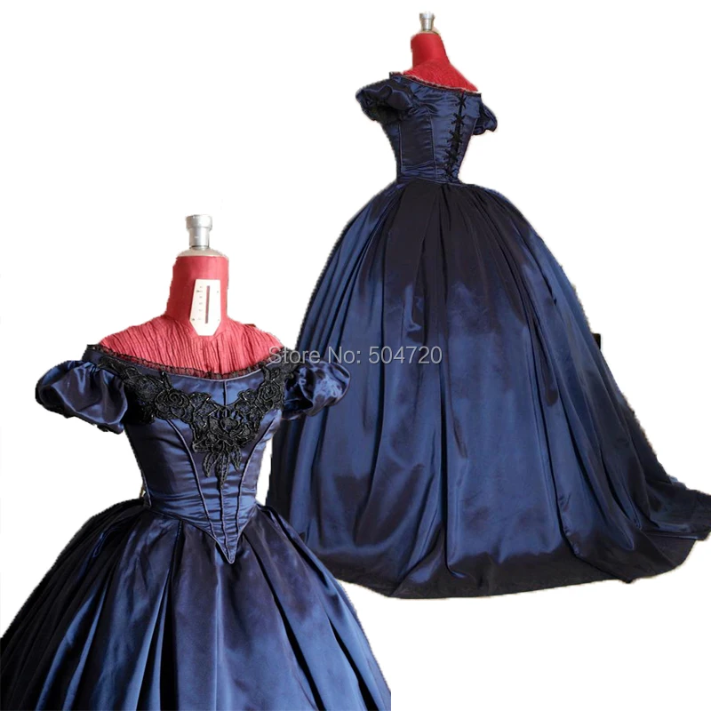 Платье маскарадный костюм Королевского Антуанетты deep blue Duchess Queen Marie HL 259|Костюмы