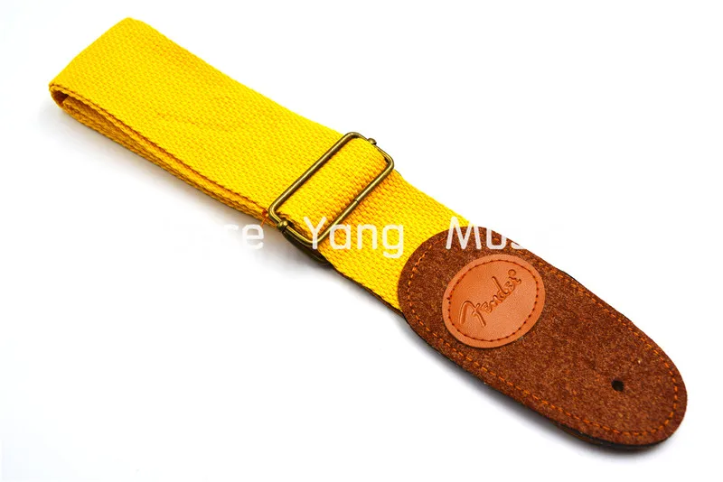 Акустической Гитары Ремень Нейлон Кожа Заканчивается Желтый Бесплатная