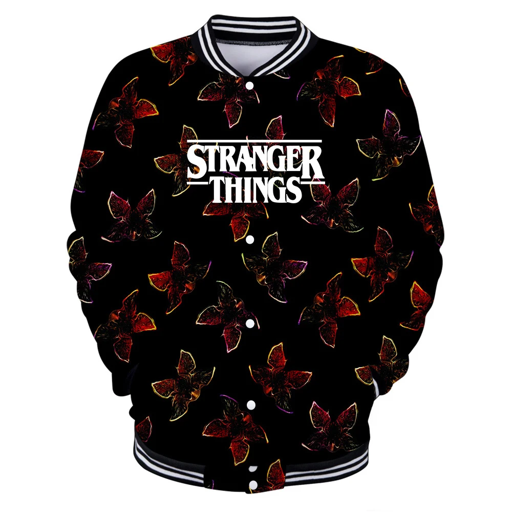 

Stranger things Hot sale baseball jacket high street casual sports jacket women/men streetwear kpops jacket