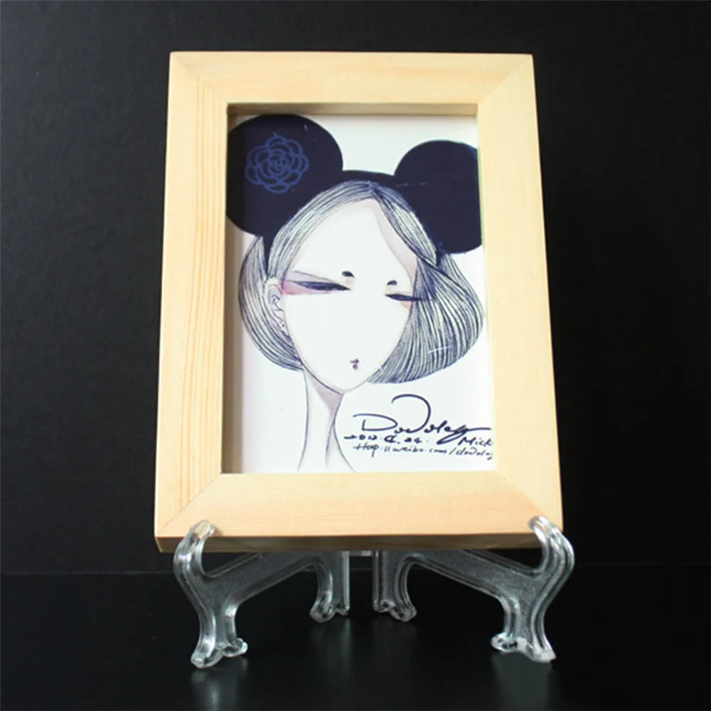 12 шт./компл. прозрачная пластиковая подставка для тарелок дисплея рамка