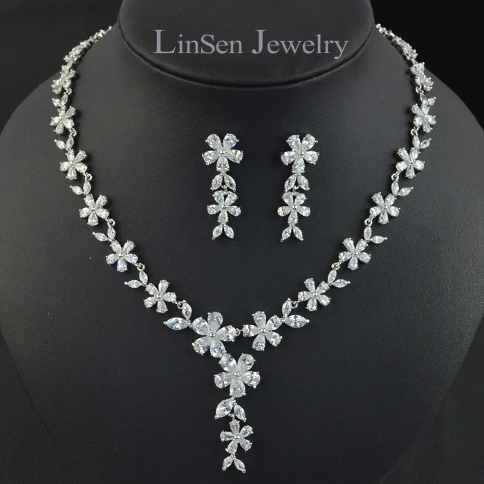 Новый дизайн Мода Роскошный цветок Ювелирные наборы для свадьбы/вечернее платье