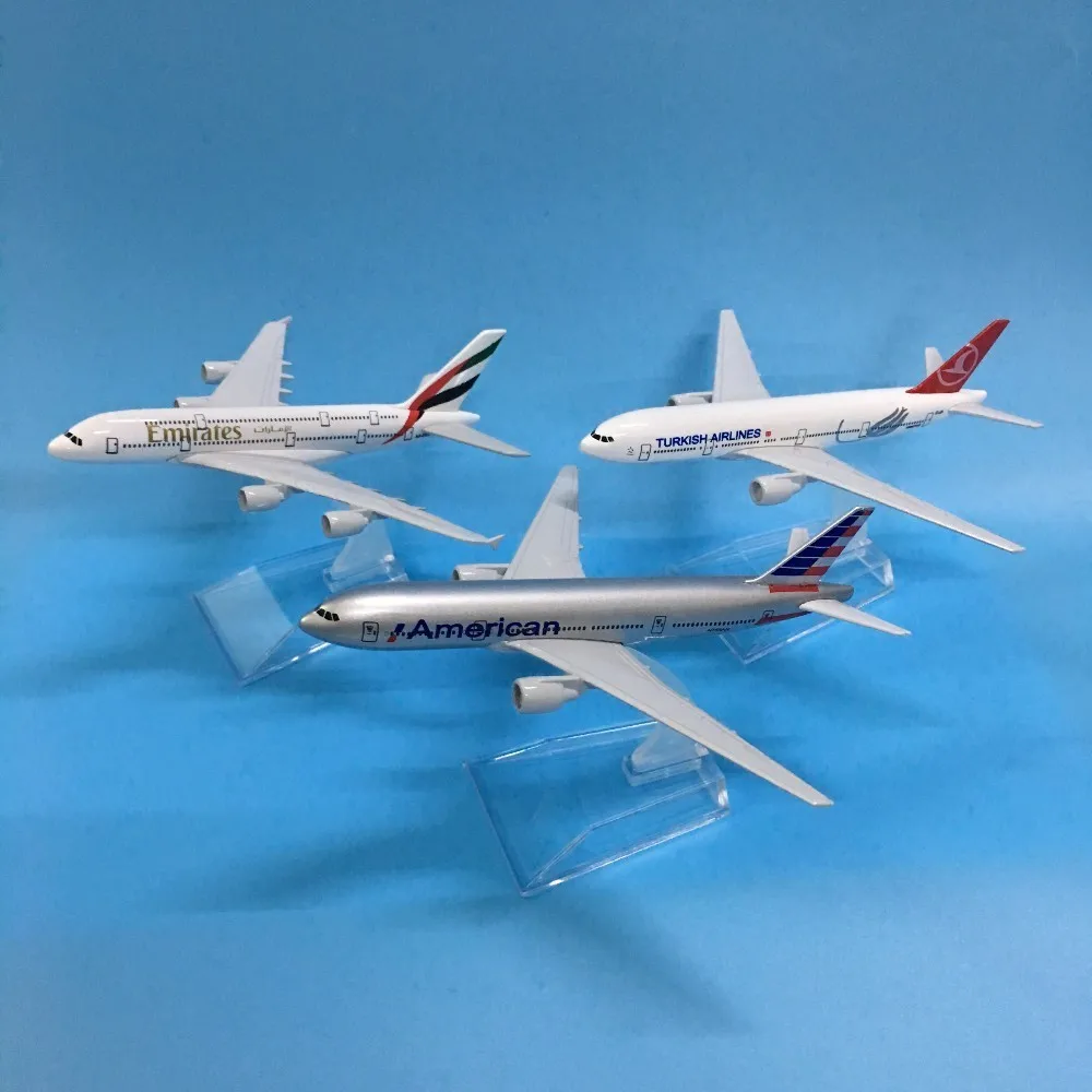 Литая металлическая 1:520 игрушка в виде самолета Airbus A380 Emirates Airliner 15,5 см миниатюрная копия