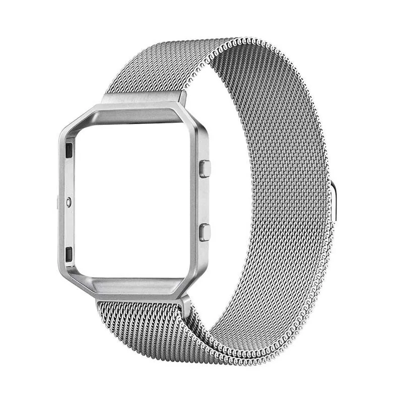 Ремешок Миланская петля + чехол для Fitbit Blaze защитная рамка ремешок из нержавеющей