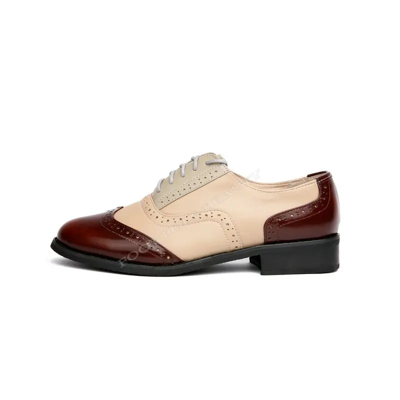 Мужские туфли-оксфорды в британском стиле черные кожаные туфли-броги ручной