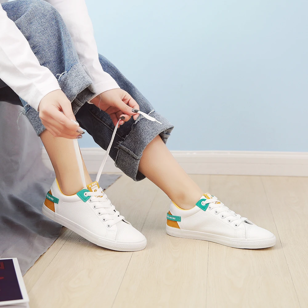 Женская обувь белого цвета женская на платформе кроссовки из парусины Feminino