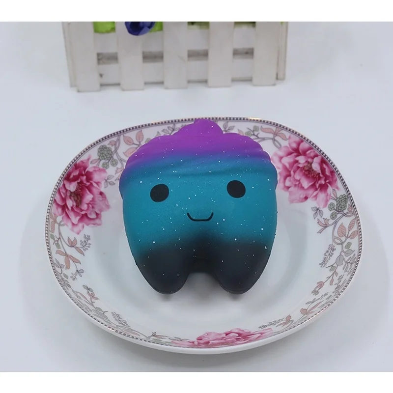 Cute Cartoon Squishy Tooth Cake PU Phone Strap Slow Rising Squeeze Squishes Toys Gift |