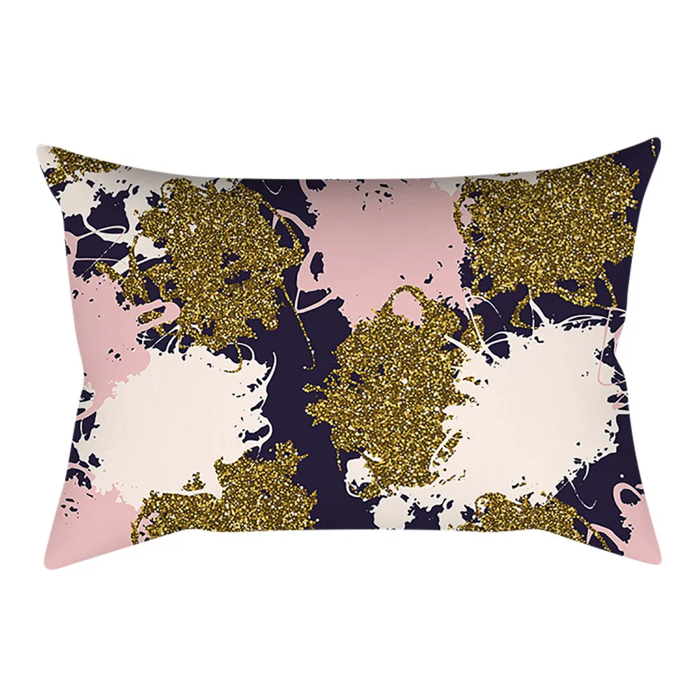 Розовый маленький свежий принт домашние Чехлы хлопковый льняной квадратный