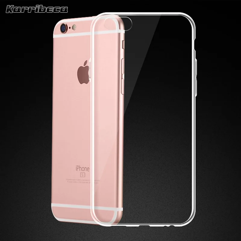 Прозрачный ультра тонкий Тонкий силиконовый чехол для Iphone 7 8 plus чехлы прозрачная