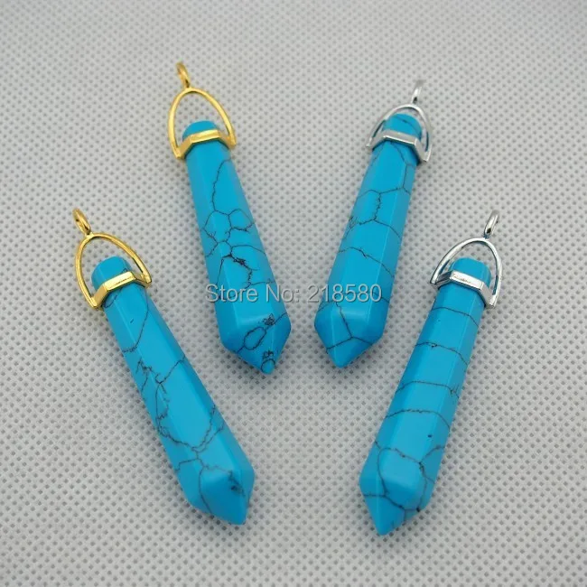 

Подвеска в виде каменной точки Howlite C02P02040, 55 мм