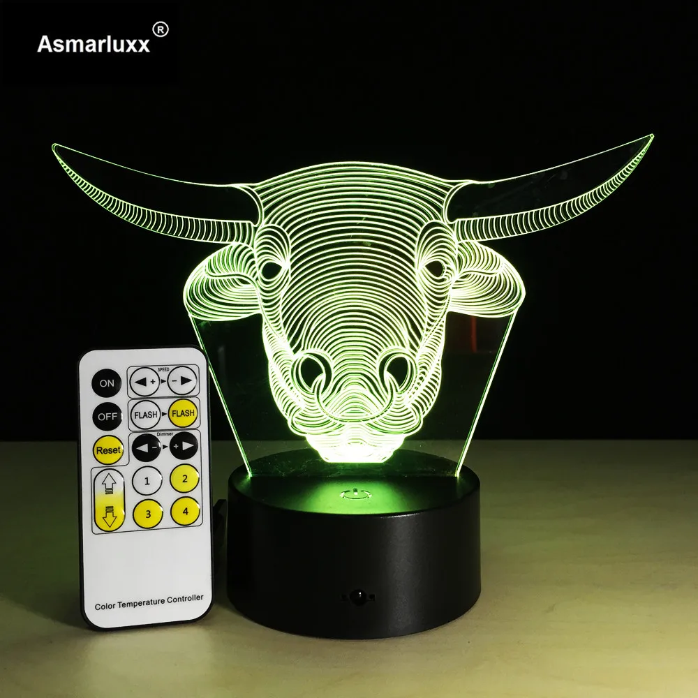 Творческий мультфильм баскетбольная команда Чикагские Быки) 3D ночной Светильник