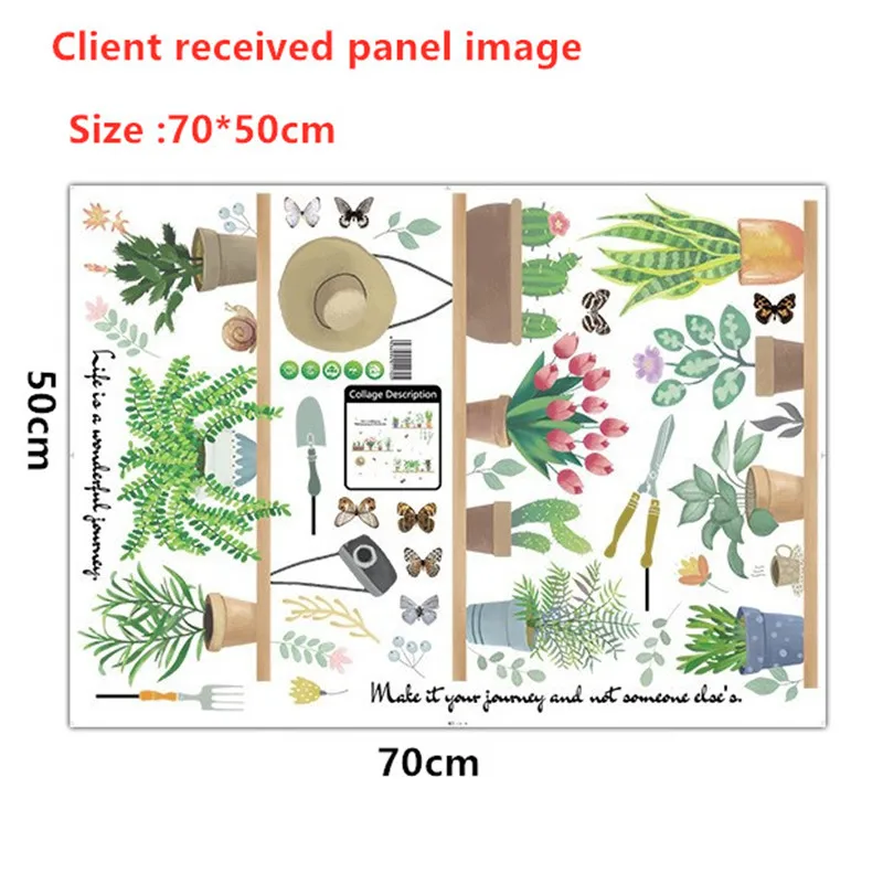 Садовое растение цветок бабочка наклейки на стену детская для окна домашний