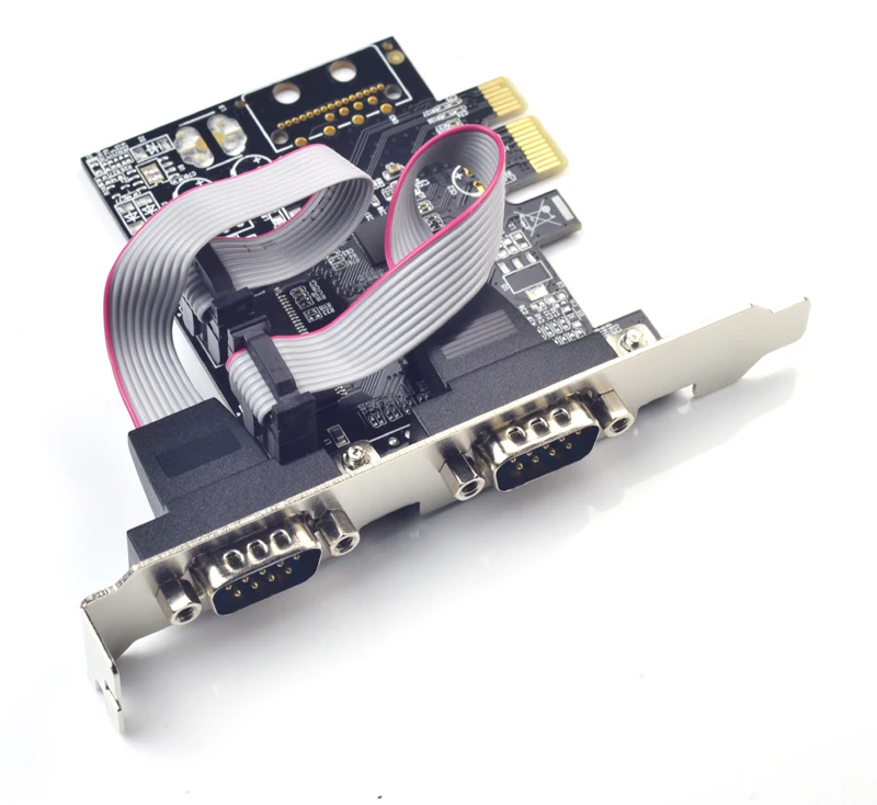 2 порта RS232 последовательный порт COM к PCI-E PCI Express Riser Card адаптер конвертер ASIX AX99100
