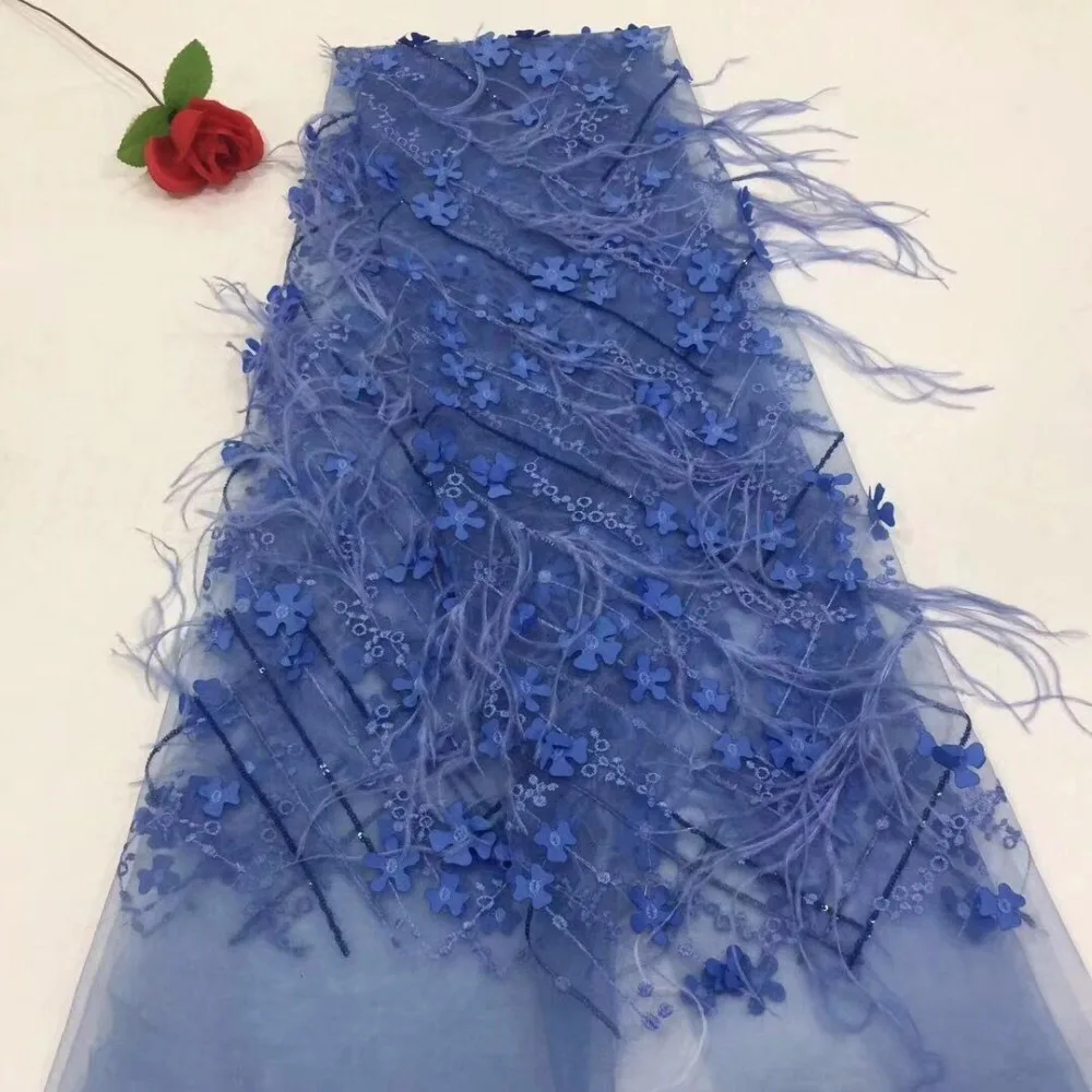 the latest African 3D fringed lace fabric embroidery organization dubai clothing for women | Дом и сад