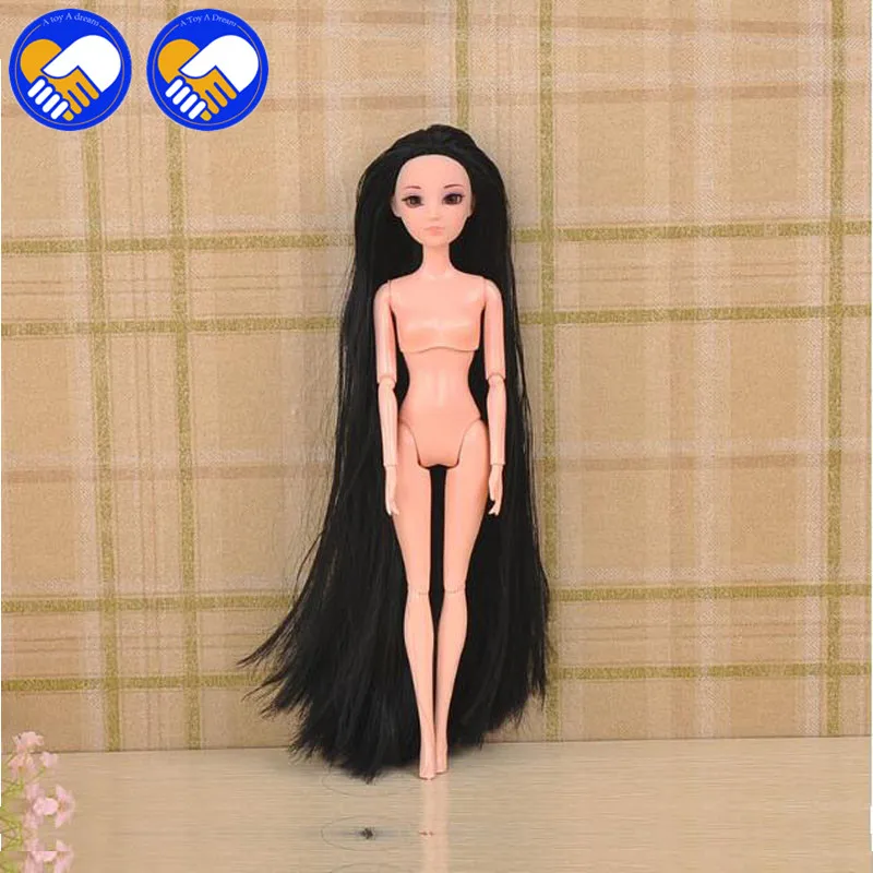 Игрушка мечты Обнаженная голова куклы с длинными бровями и 3D глазами подходящая
