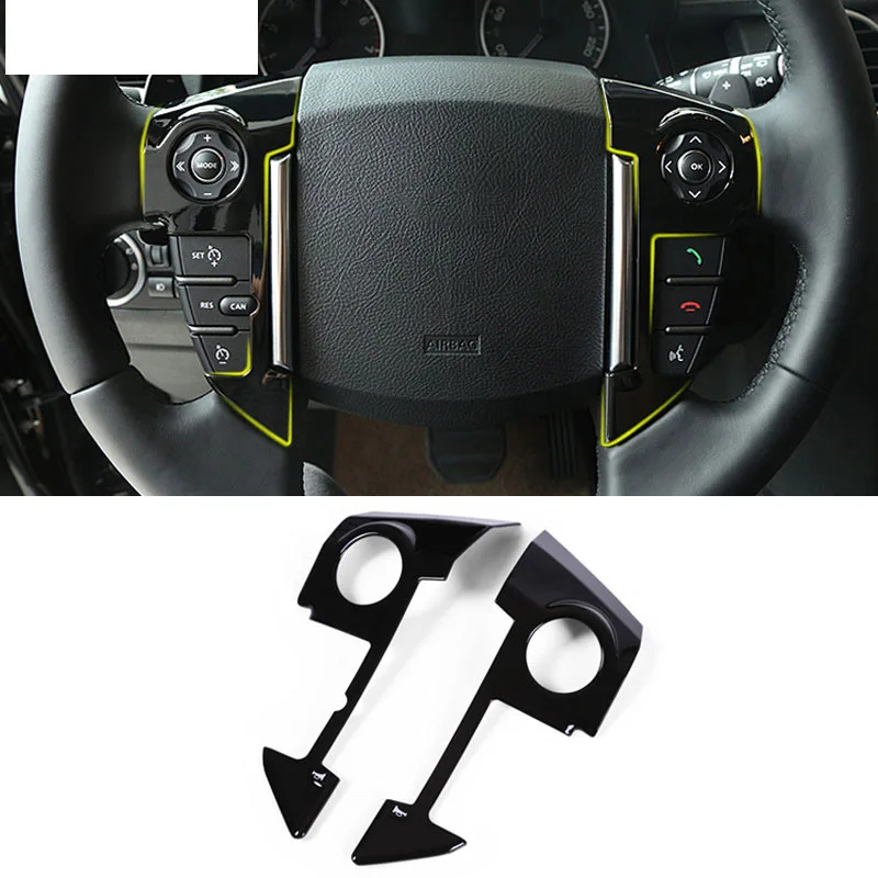 Для Freelander 2 2013 2015 ABS черная накладка на рулевое колесо отделка наклейки для Land Rover